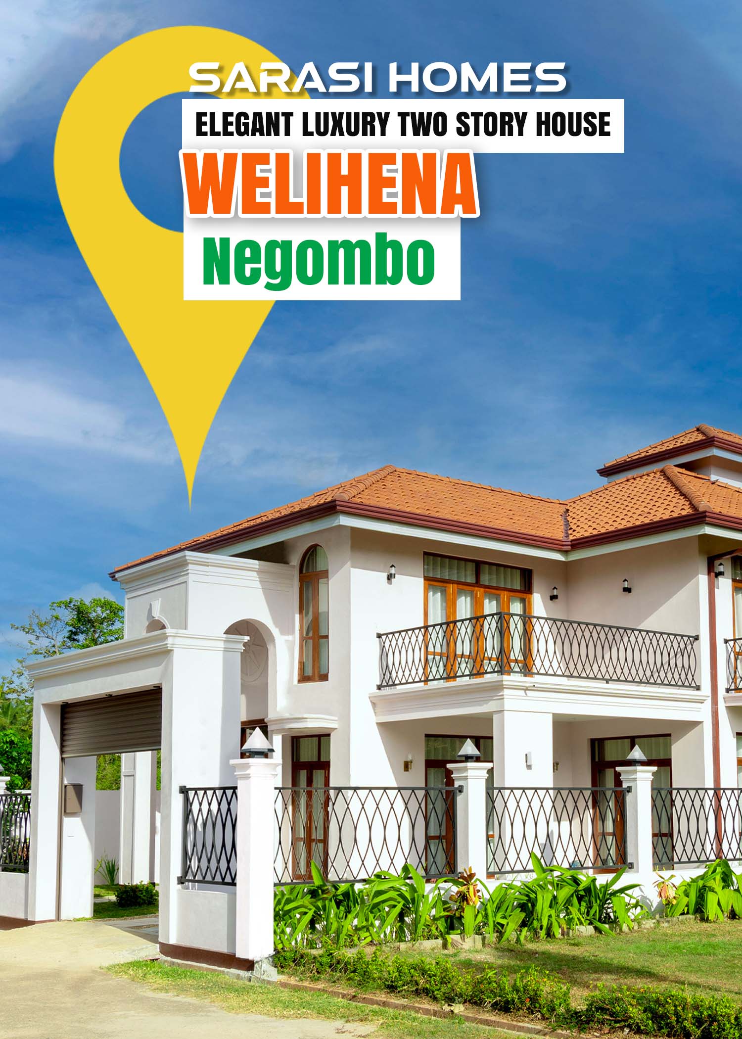 Elegant Luxury Two Story House in Unique Location at Negombo